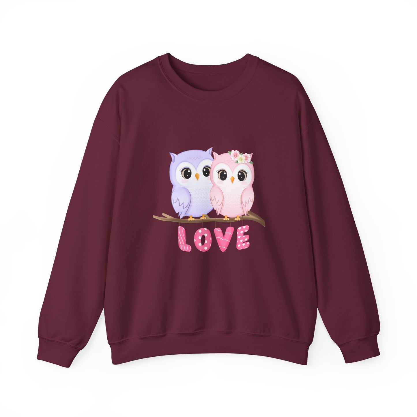 Owl Love sweater valentines Day sweatshirt valentines day shirt best friend gift for her Unisex owl sweater Love shirt unique holiday gift