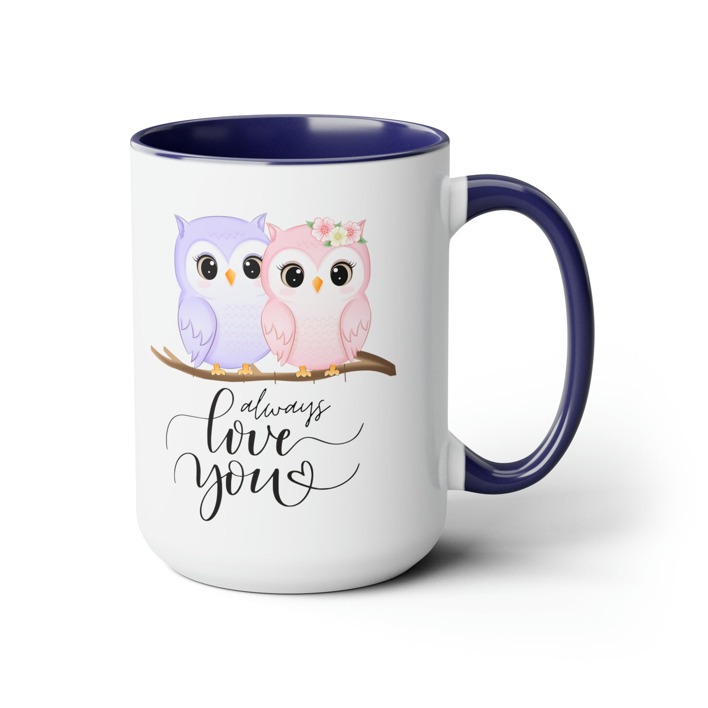 Owl always love you Valentine's Day mug sister gift Coffee Mug pregnancy reveal gift heart mug gift for her Mug wife Coffee tea 15oz