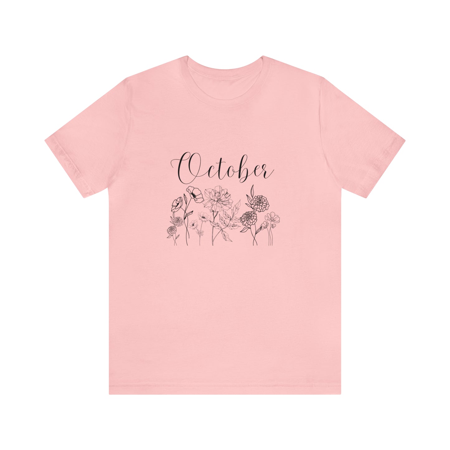 October birthday shirt birthday tee month flower shirt gift for her gift for him best friend gift christmas gift