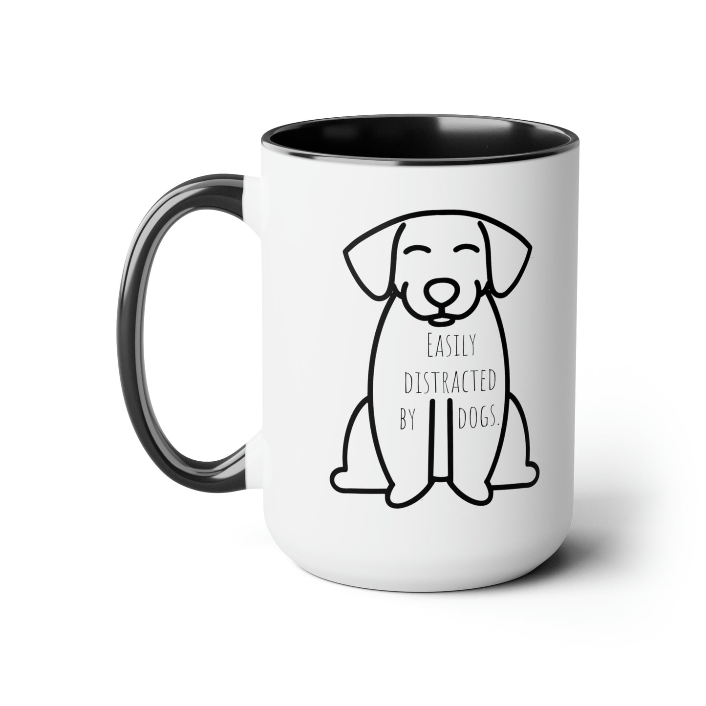 Easily distracted by dogs mug Supervisor mug Floral mug gift for her Mug funny gift for wife Coffee Mugs tea Christmas gift 15oz