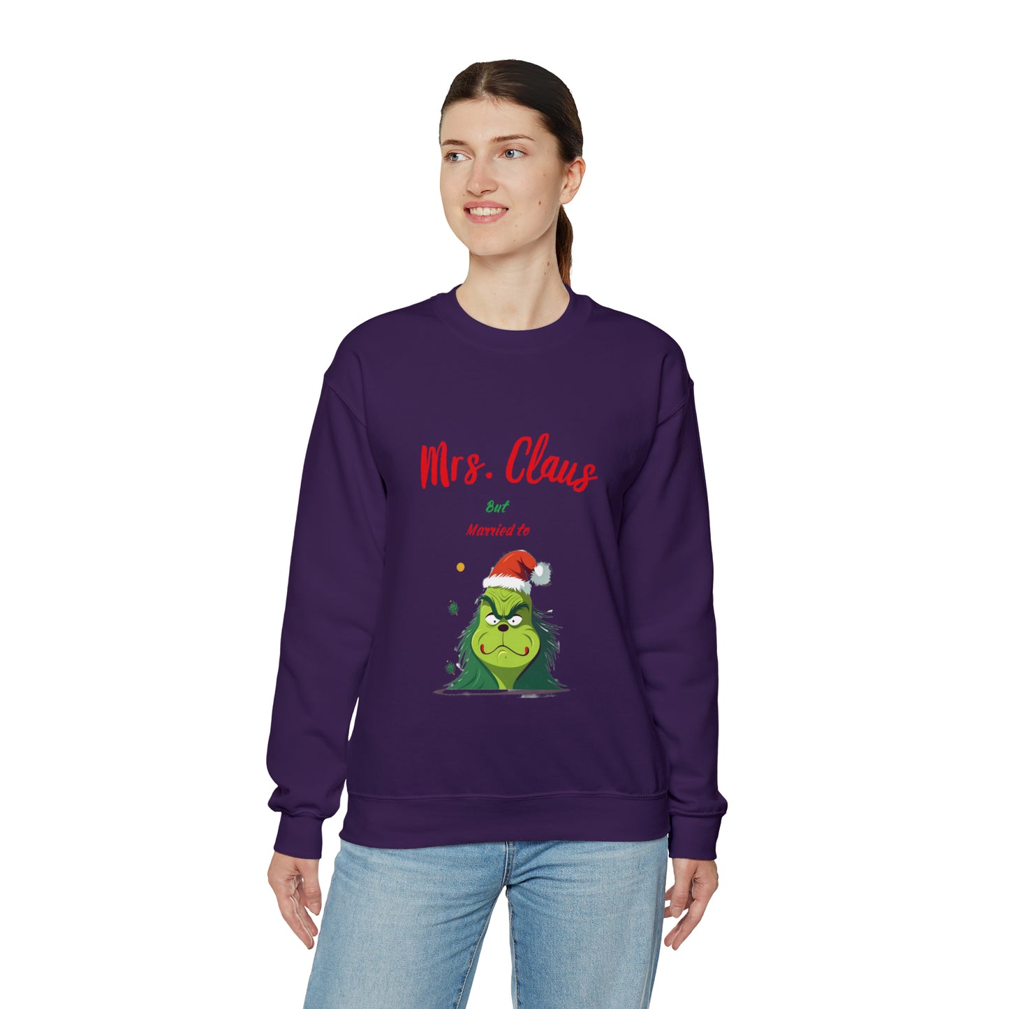 Mrs Claus sweater married to the grinch sweatshirt Merry Christmas Sweatshirt for Women Christmas Shirt Holiday Christmas gift for her