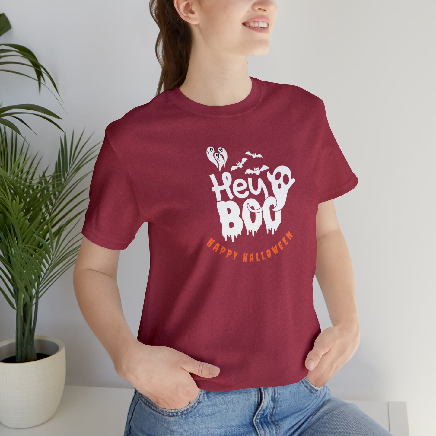 Happy Halloween shirt,Hey boo ghost Halloween tshirt, Halloween Sweatshirt,Spooky Season T Shirt,Retro Halloween Sweater,Christmas gift,