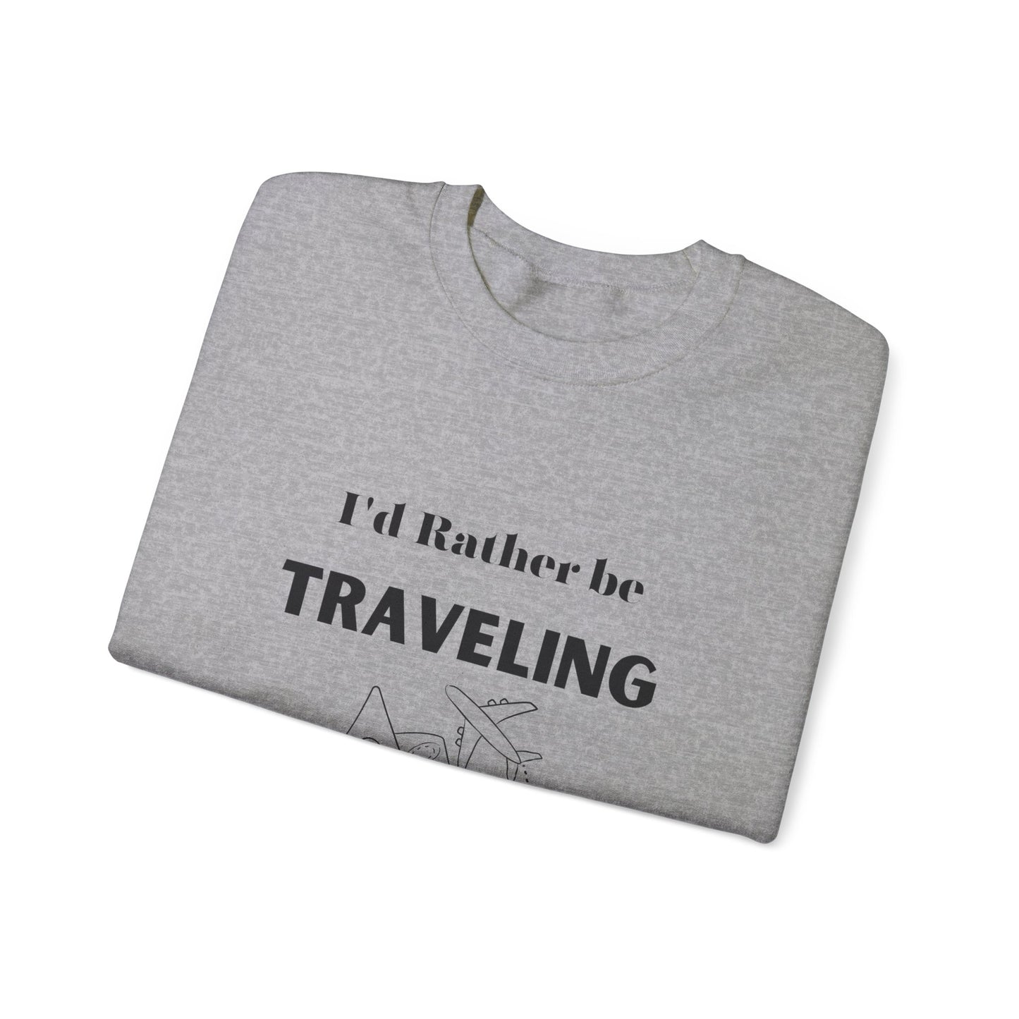 I'd rather be traveling sweater travel lover gift vacation sweatshirt valentines shirt gift for her best friend gift galentine's day