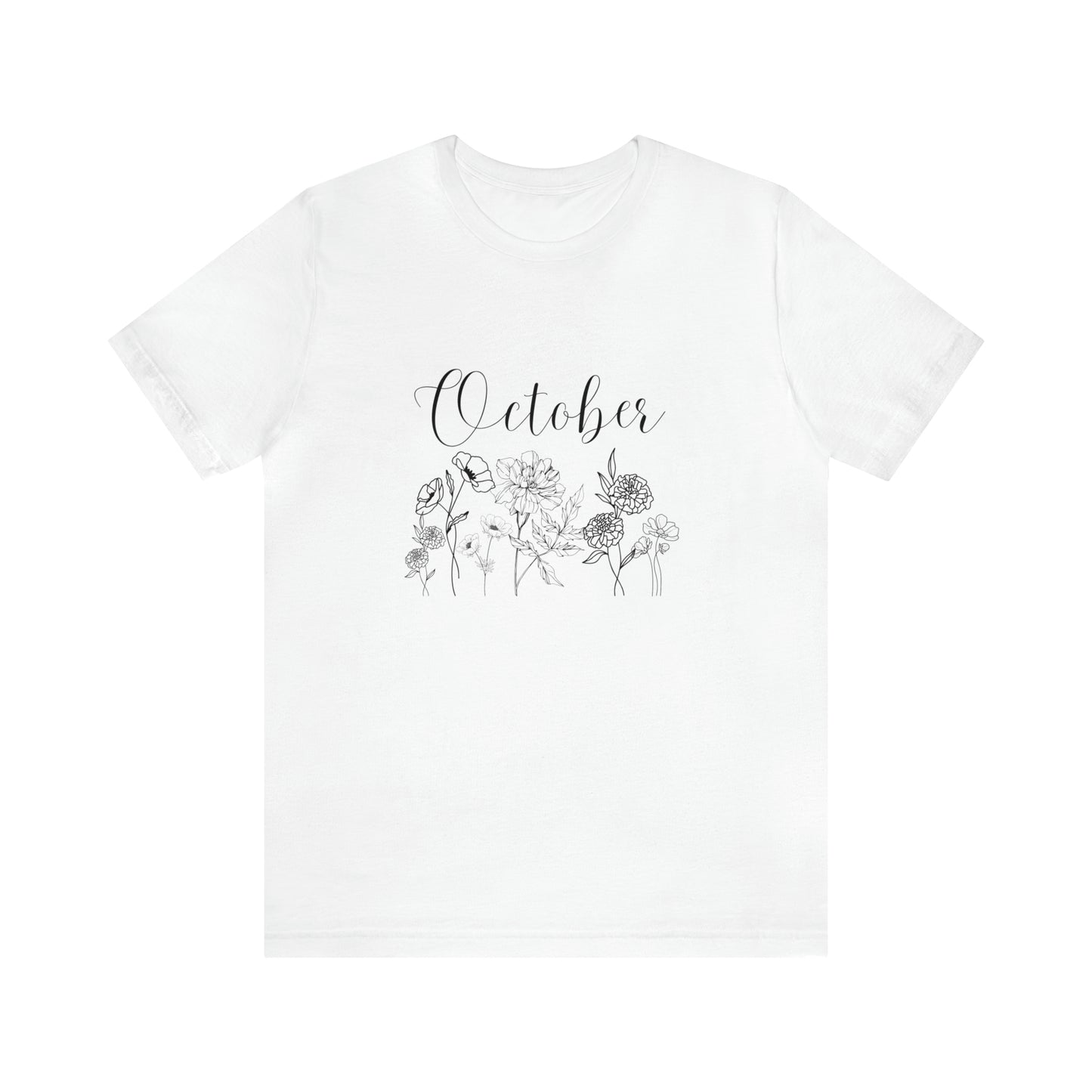 October birthday shirt birthday tee month flower shirt gift for her gift for him best friend gift christmas gift