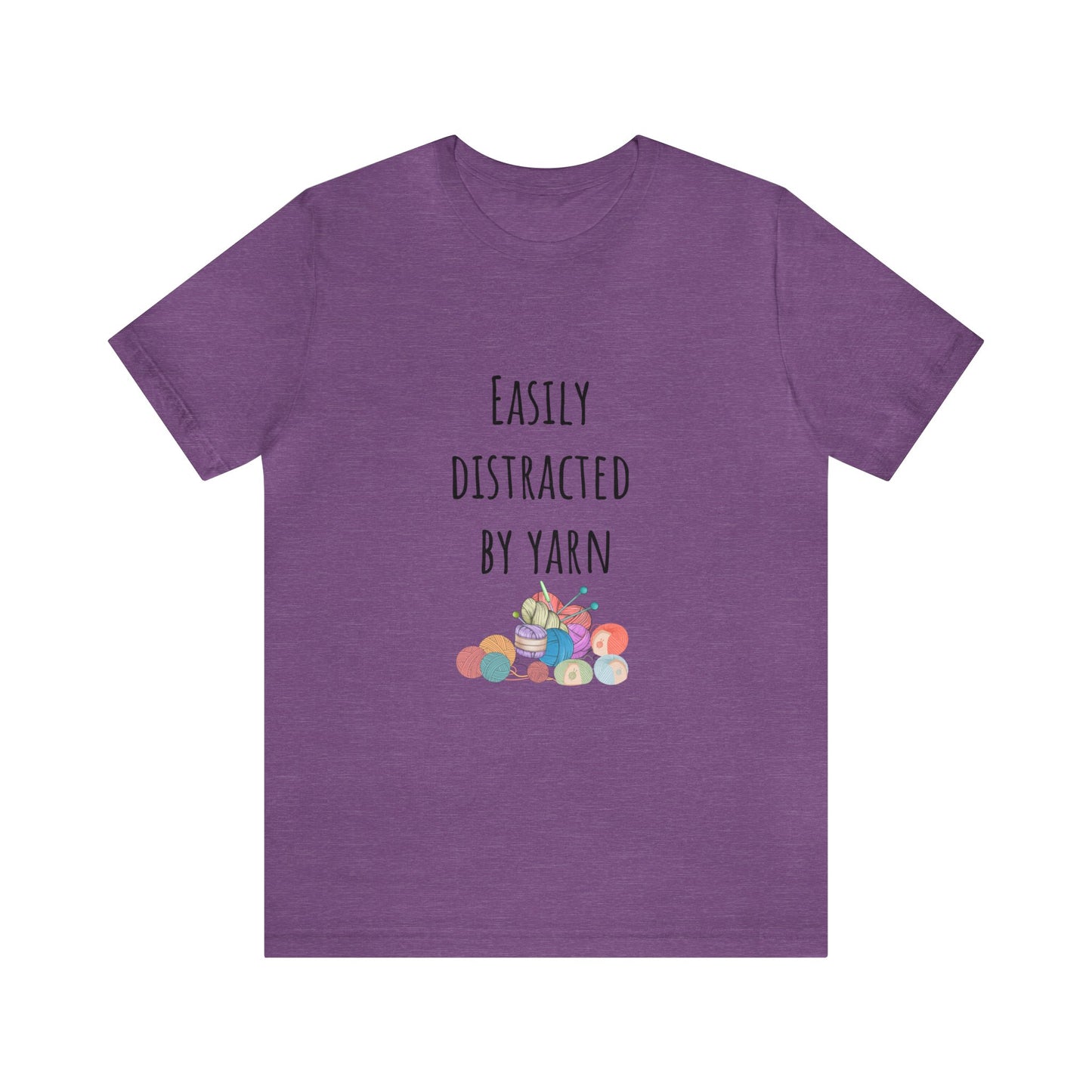 Easily distracted by yarn Christmas gift for yarn lover Funny yarn shirt crochet lover gift Gift for knitting lover Gift for Mom daughter