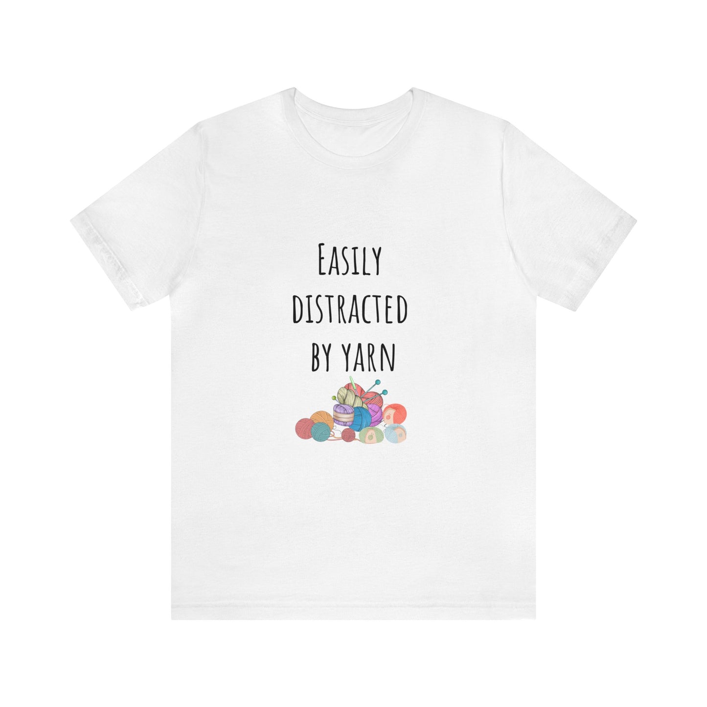 Easily distracted by yarn Christmas gift for yarn lover Funny yarn shirt crochet lover gift Gift for knitting lover Gift for Mom daughter