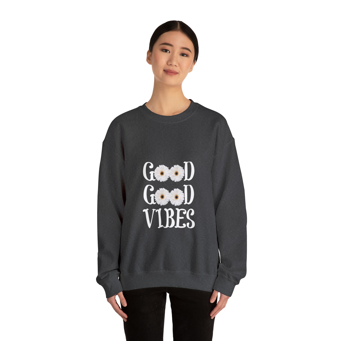 Good Vibes Sweatshirt, Unisex Heavy Blend™ Crewneck Sweatshirt