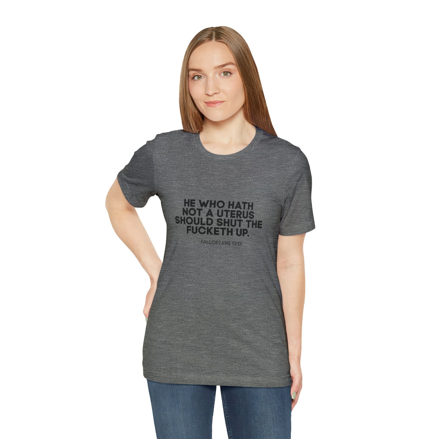 He who hath no uterus should shut the fucketh up shirt, Women's rights crop top, human rights, march shirt,Champion Women's Cropped T-Shirt