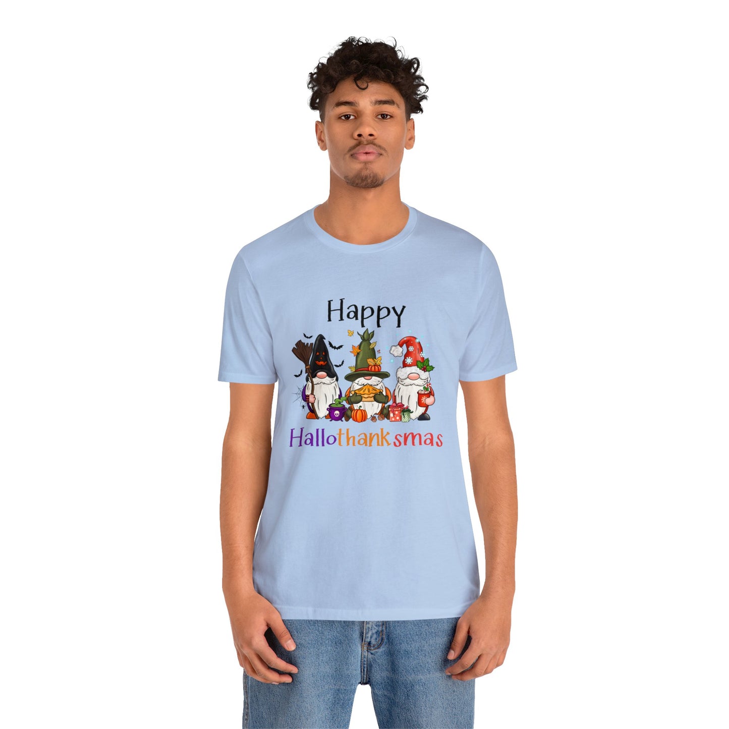 Gnomes lover gift gnomes Halloween shirt gift for her gift for him happy Hallothanksmas Shirt Unisex Tee Christmas gift Thanksgiving shirt