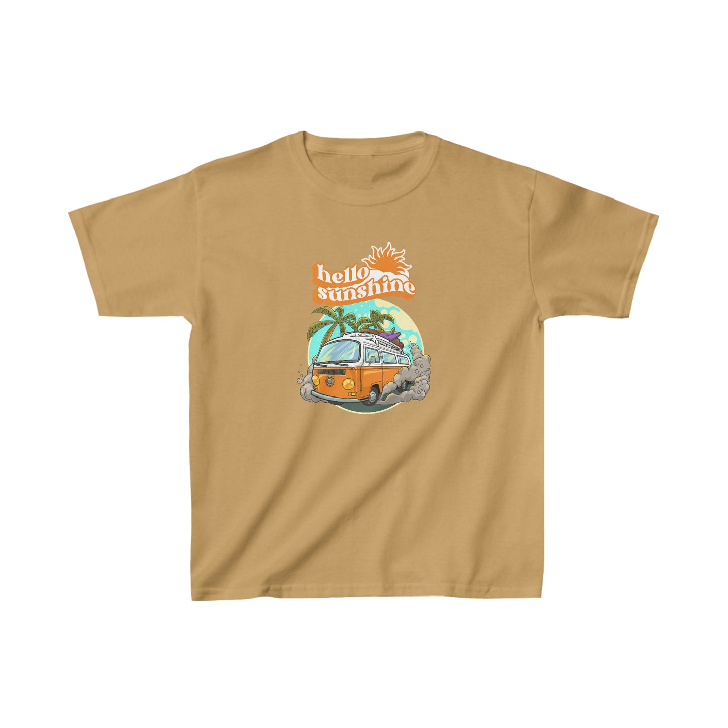 Retro Hello sunshine shirt kid summer shirt Bus party shirt birthday shirt kid birthday party shirt Christmas shirt Rainbow cloud kid shirt