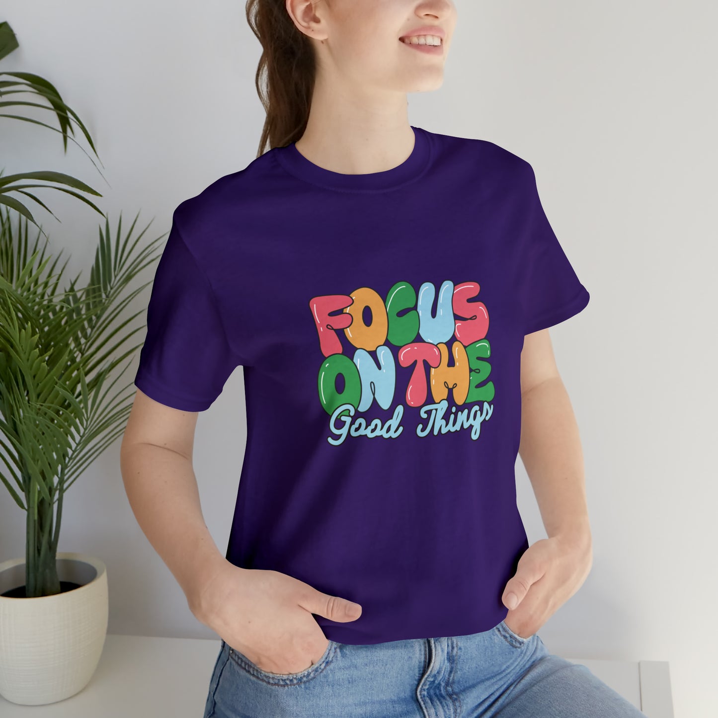 Focus on the good things shirt positive vibes shirt good vibes tee yogawear zen clothes bohemian top Women's Christmas gift for her for him