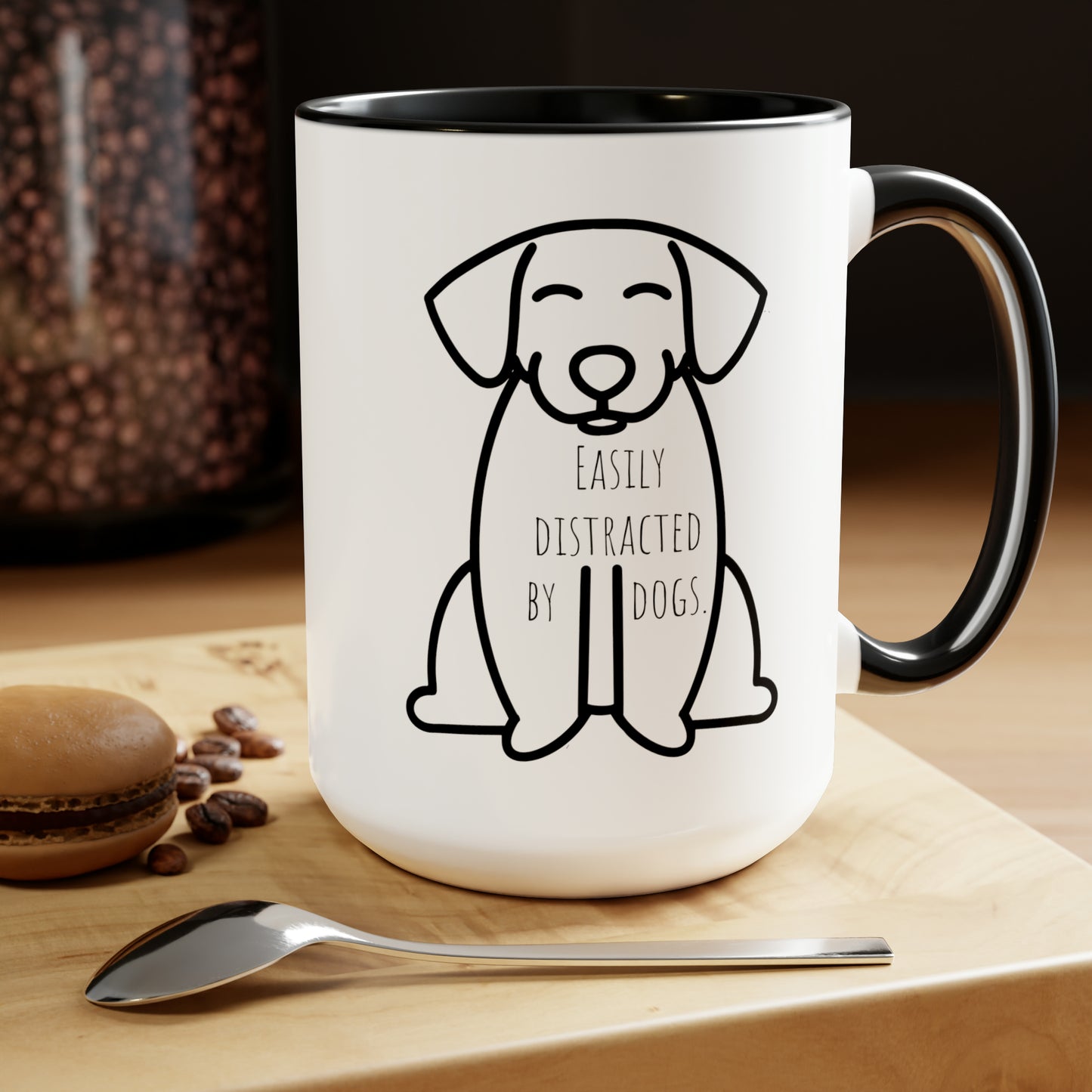 Easily distracted by dogs mug Supervisor mug Floral mug gift for her Mug funny gift for wife Coffee Mugs tea Christmas gift 15oz