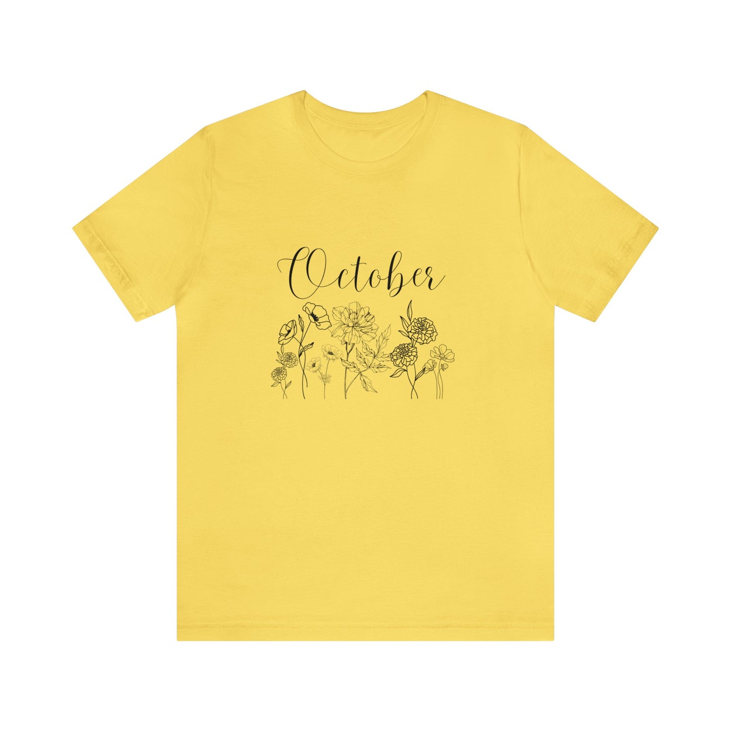 October birthday shirt birthday tee month flower shirt gift for her gift for him best friend gift christmas gift