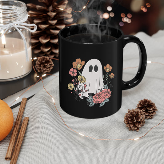 Halloween lover gift Halloween mug ghost mug coffee lover gift tea lover gift for her gift for him Mug Bestfriend Christmas 11oz Black Mug
