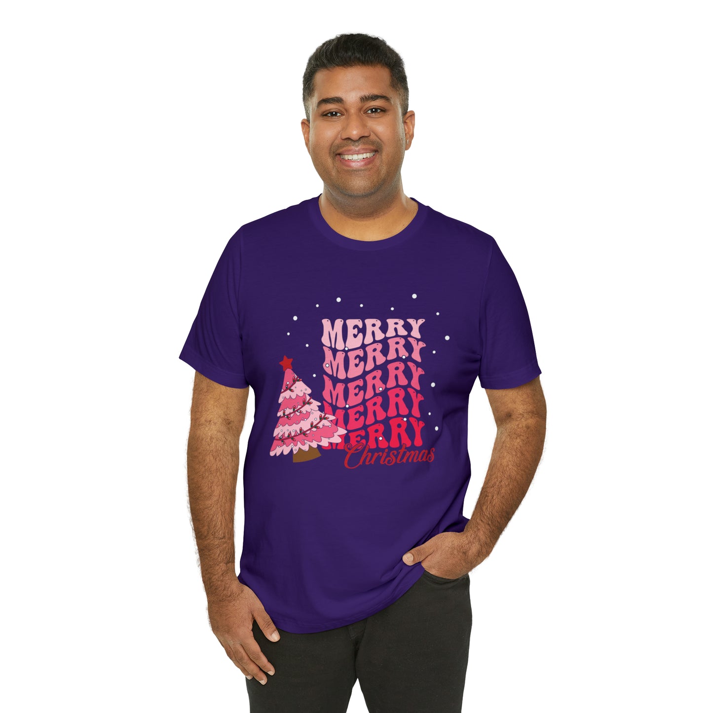 Festive AF shirt Pink Merry Bright Christmas Tshirt for Women Christmas Shirt Sweater Holiday Christmas gift for her gift for him unisex