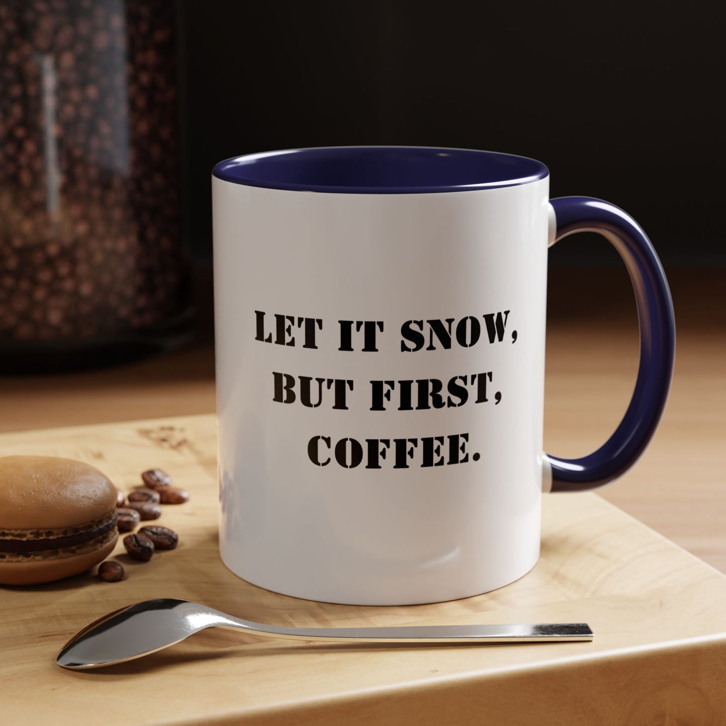 Let it snow mug Winter mug hot cocoa mug but first coffee mug Coworker Gift Boss Gift Christmas Office Gift Office Mug coffee Gift bestie