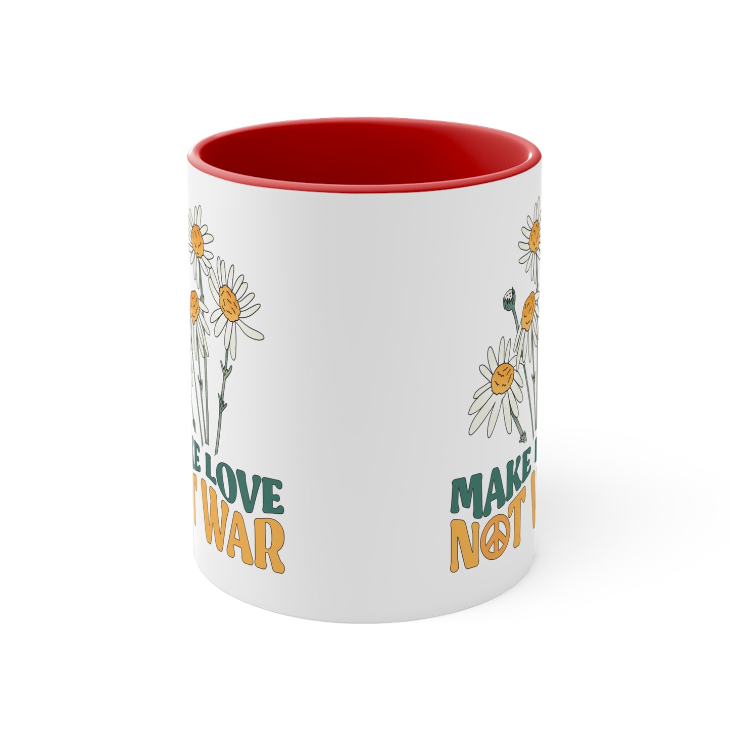 Make love not war mug Crochet lover gift yarn lover gift knitting gift creativemaker gift coffee lover gift tea gift for her gift for him Coffee Mug 11oz