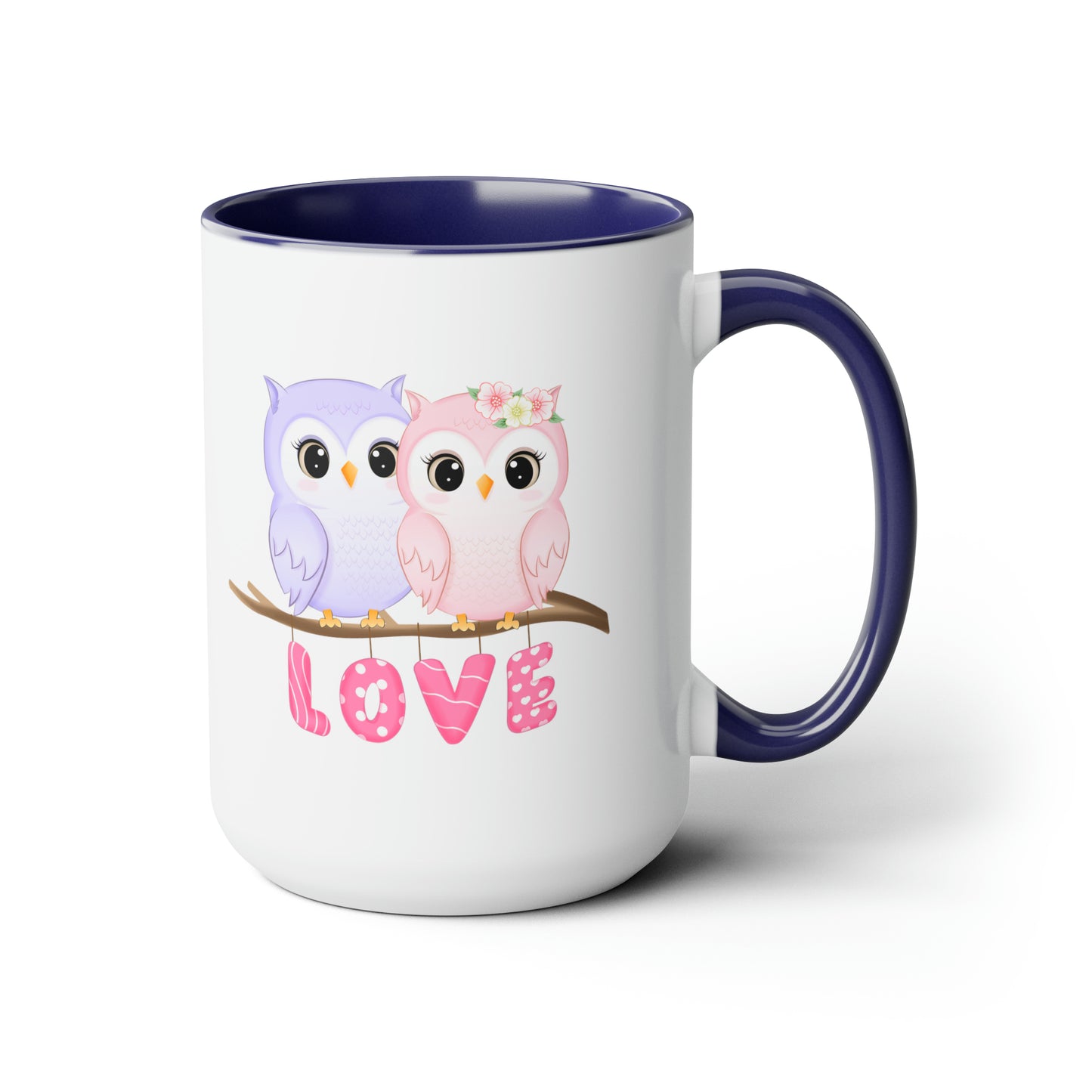 Owl Valentine's Day mug sister gift Coffee Mug pregnancy reveal gift heart mug gift for her Mug wife Coffee tea 15oz