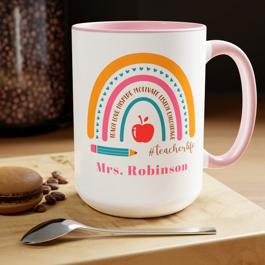 Personalized name mug custom teacher gift teacher appreciation vibes  lady mug Supervisor mug Coffee Mug gift for her Mug wife Coffee Mug