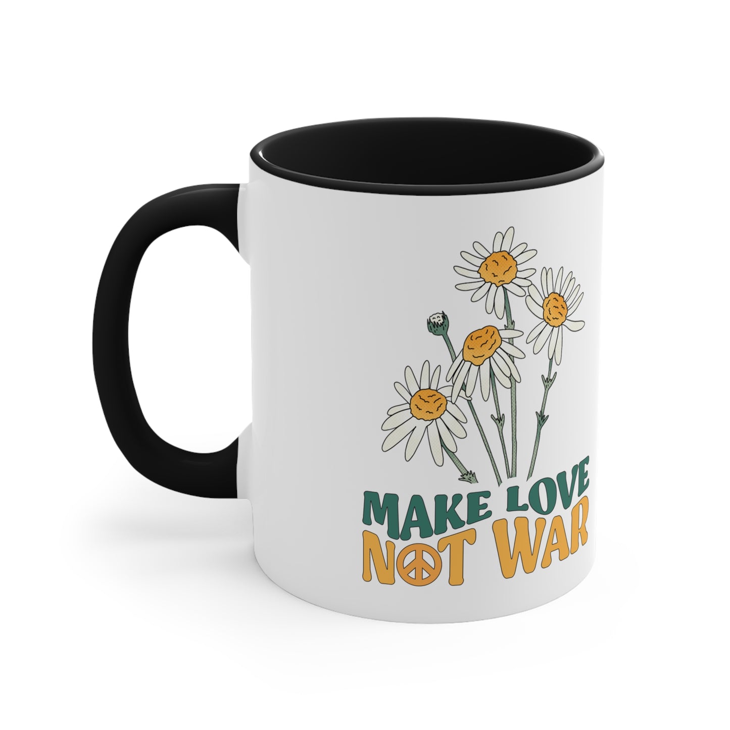 Make love not war mug Crochet lover gift yarn lover gift knitting gift creativemaker gift coffee lover gift tea gift for her gift for him Coffee Mug 11oz