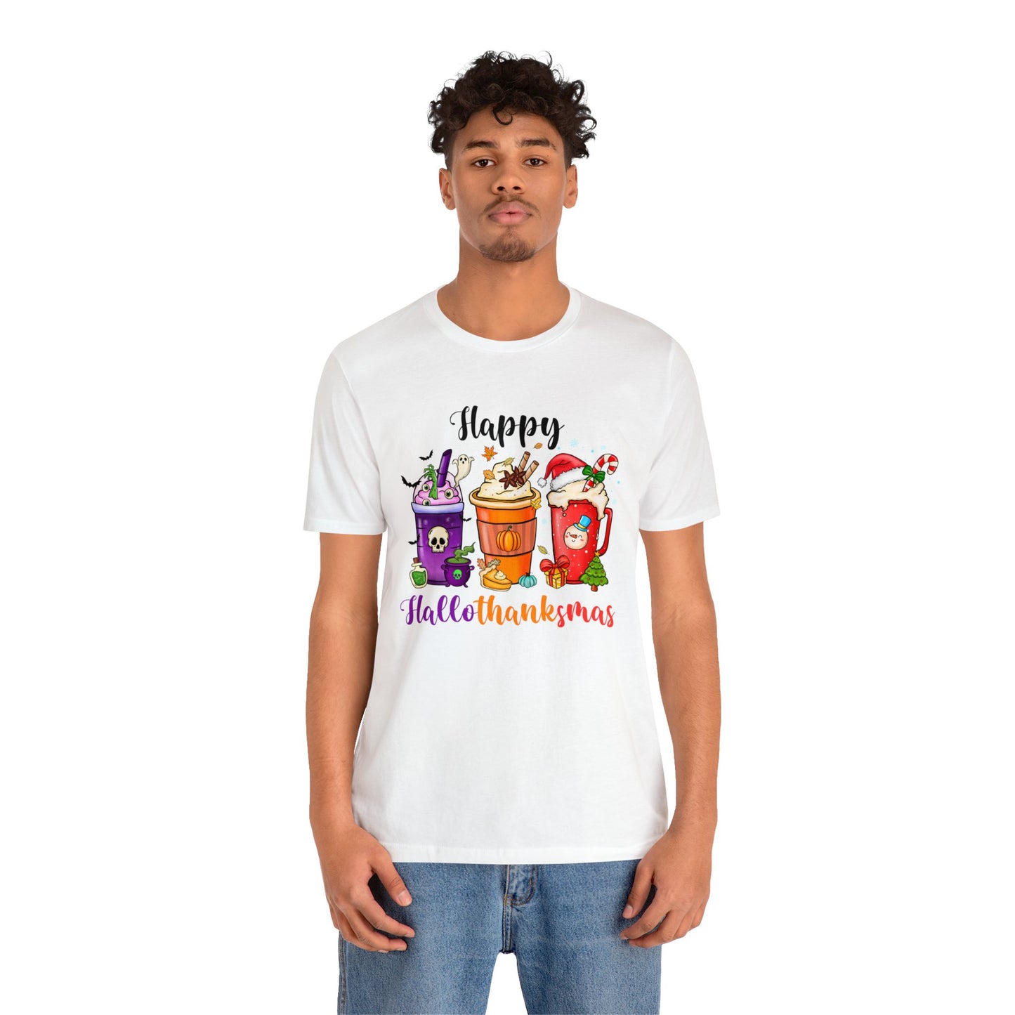 Happy Halloween shirt Fall drinks shirt Halloween shirt gift for her gift for him happy Hallothanksmas Shirt Christmas gift Thanksgiving