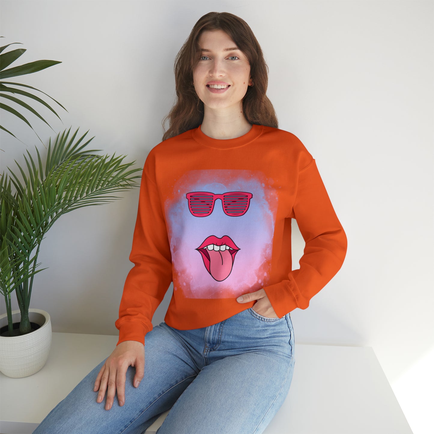 Lip Sunglasses Hoodie, Bubble Gum kiss Hoodie, Fun Summer shirt, Birthday gift for her, Galantine travel sweatshirt, Unisex