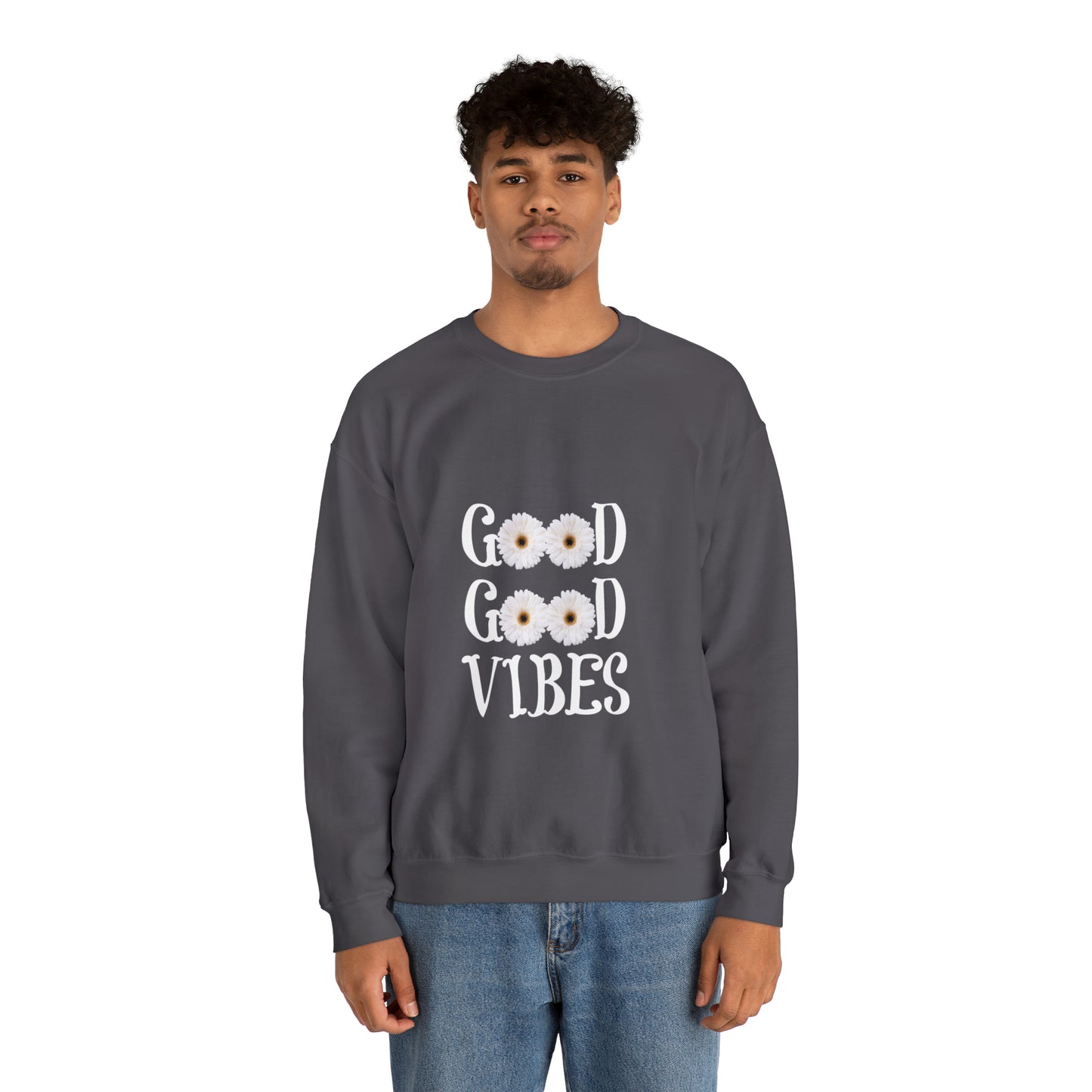 Good Vibes Sweatshirt, Unisex Heavy Blend™ Crewneck Sweatshirt