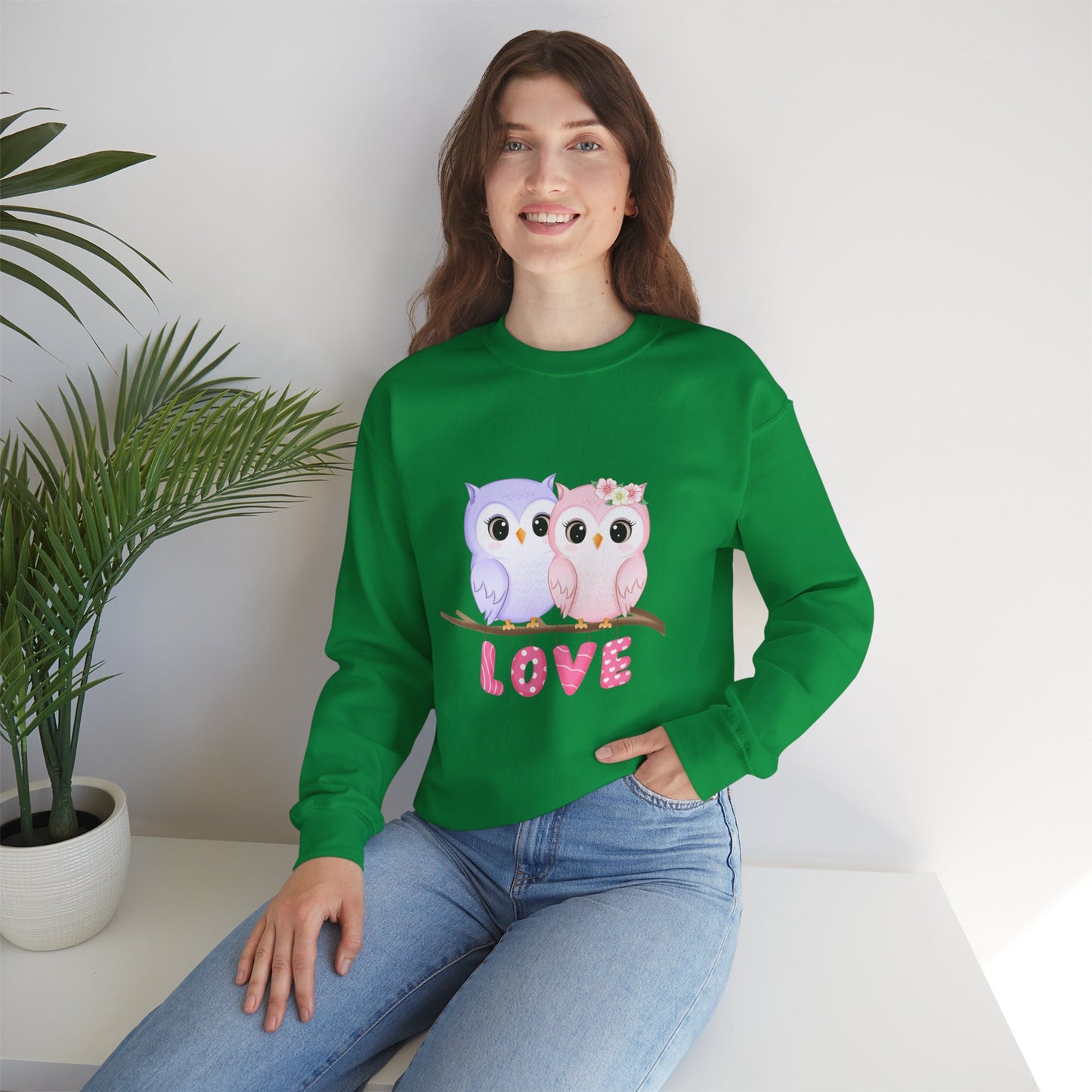 Owl Love sweater valentines Day sweatshirt valentines day shirt best friend gift for her Unisex owl sweater Love shirt unique holiday gift