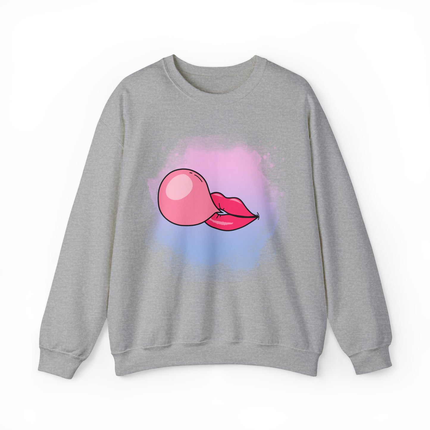 Bubble Gum kiss sweatshirt, Summer Bubblegum shirt, Birthday gift for her,Galantine travel sweatshirt,Unisex Heavy Blend Crewneck Sweatshirt