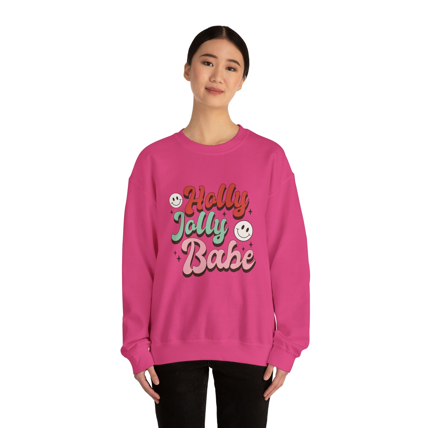 Holly Jolly Babe Christmas sweater Retro Christmas sweater Merry Christmas cupcake hot cocoa sweatshirt Bright Christmas gift for her