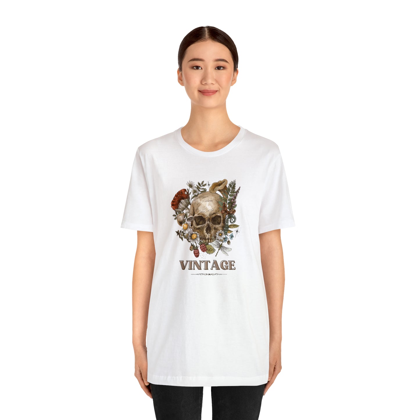 Vintage retro shirt skeleton head shirt Halloween tee Floral Shirt unisex Retro Themed vintage Gift christmas gift