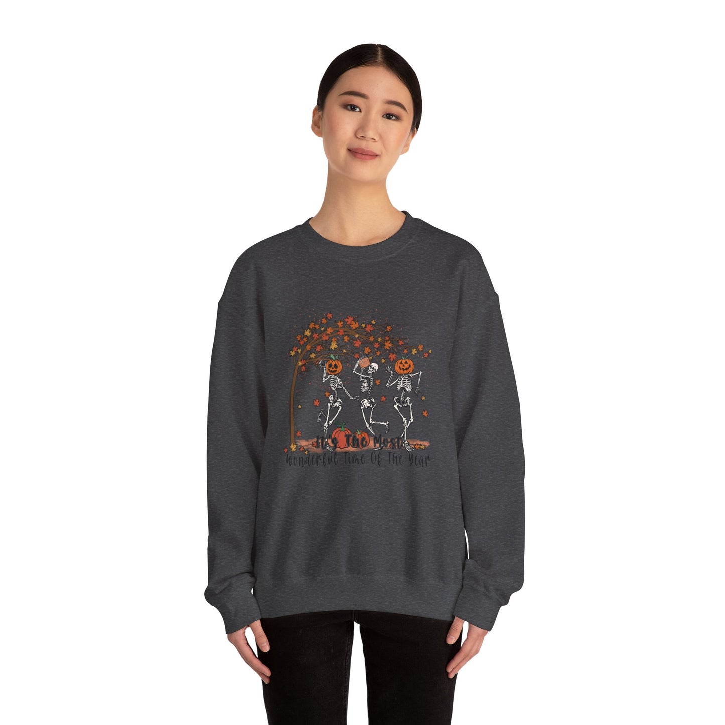 Halloween sweatshirt skeleton fall vibes Its the most wonderful time of the year sweater funny Halloween sweater fall Shirt best friend gift