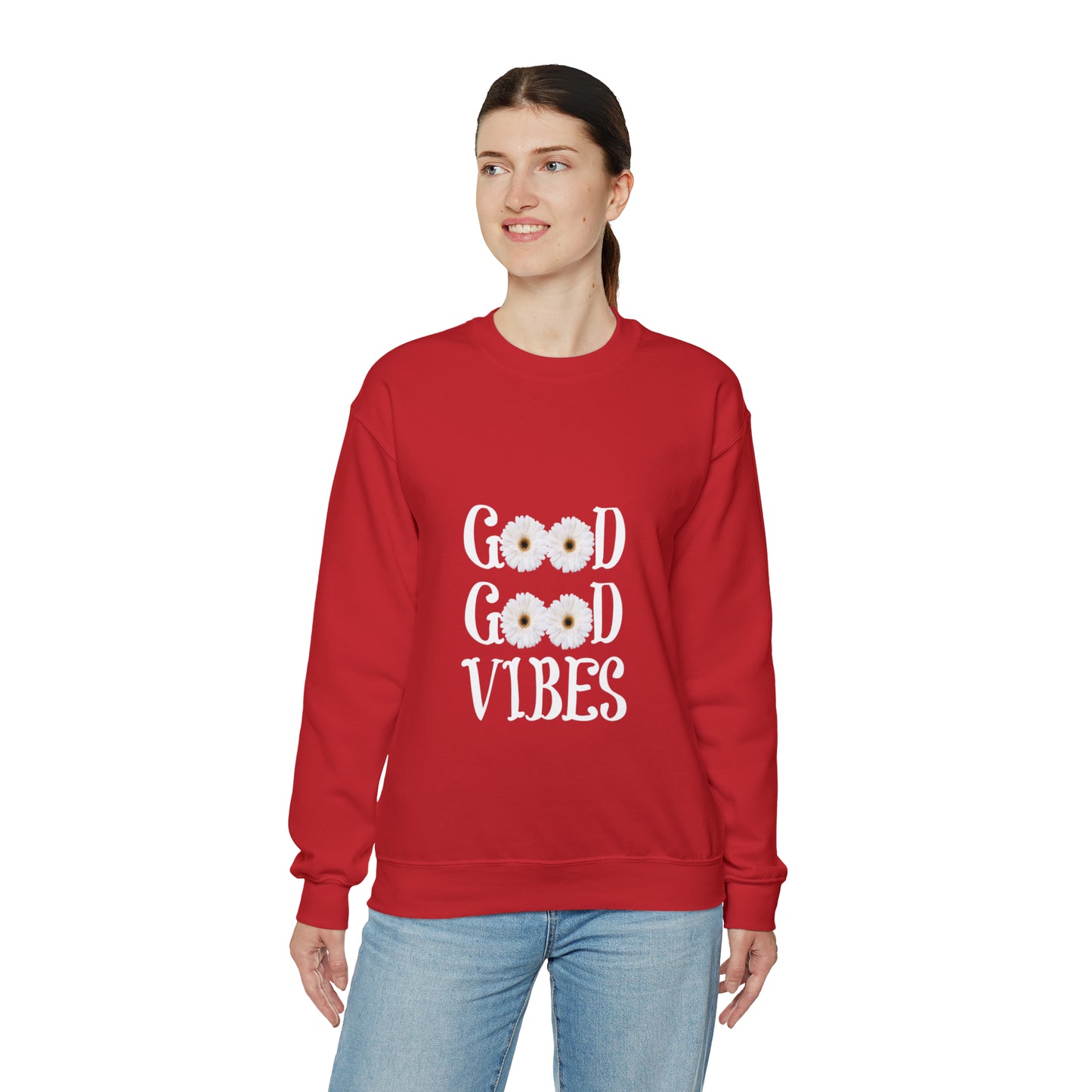 Good Vibes Sweatshirt, Unisex Heavy Blend™ Crewneck Sweatshirt