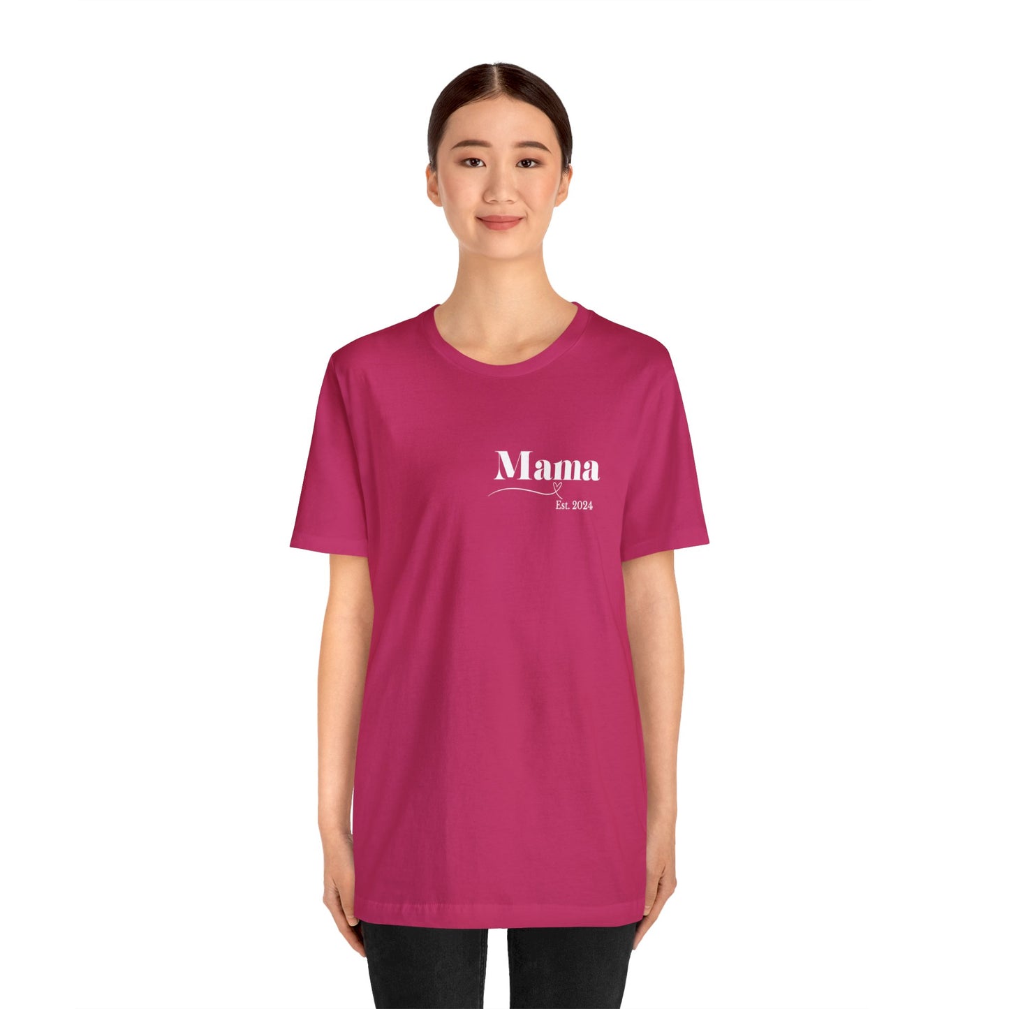 Mama shirt mama date shirt pregnancy reveal shirt new mom shirt Christmas gift for her gift for him bridal shower gift