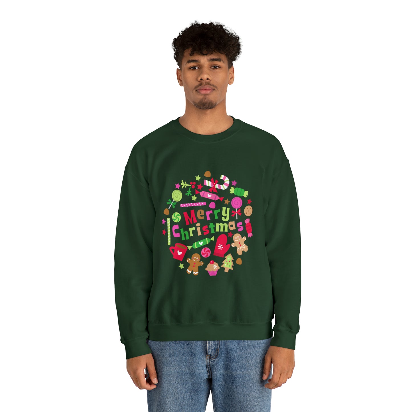 Candy Christmas sweater Merry Bright Christmas sweatshirt Christmas Sweatshirt for her Christmas family Shirt Christmas gift for him