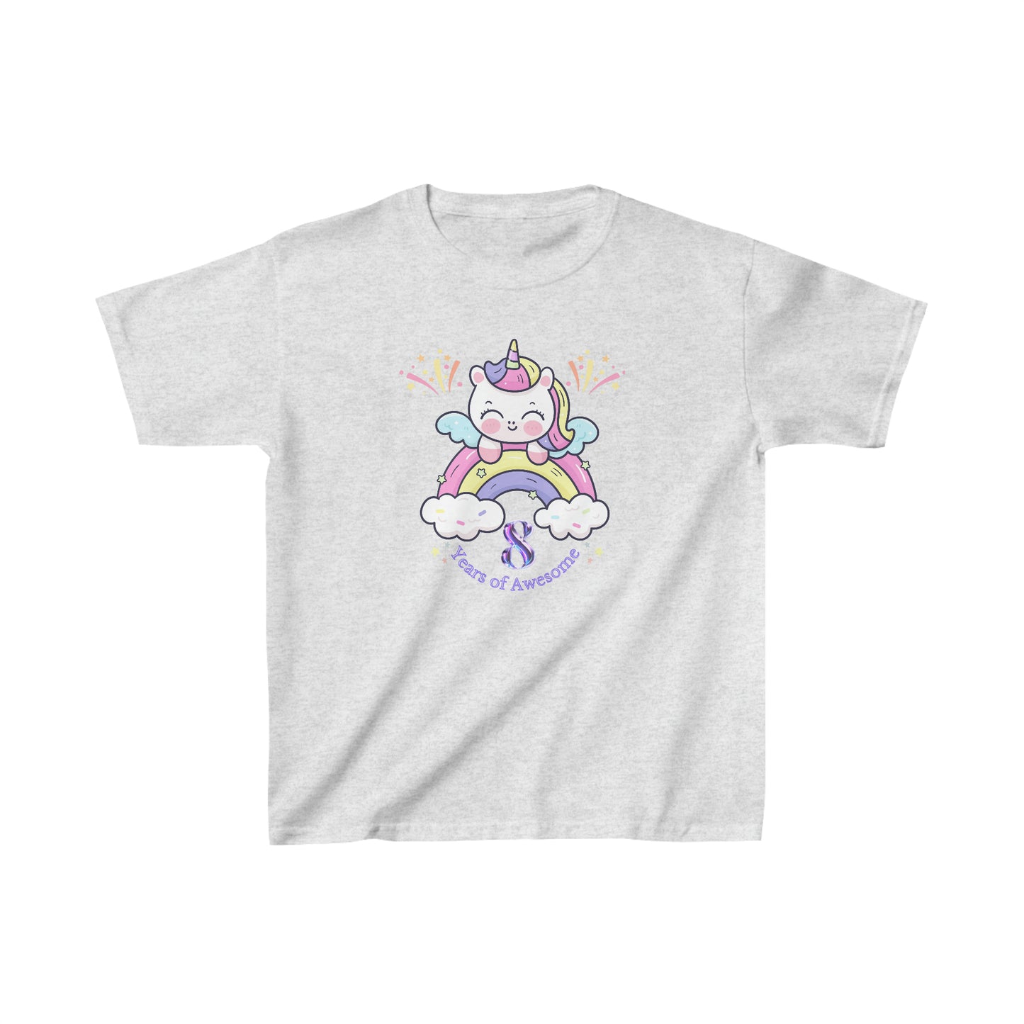 Birthday girl shirt unicorn birthday shirt 8th year birthday party shirt Christmas shirt Rainbow cloud kid shirt birthday shirts birthday