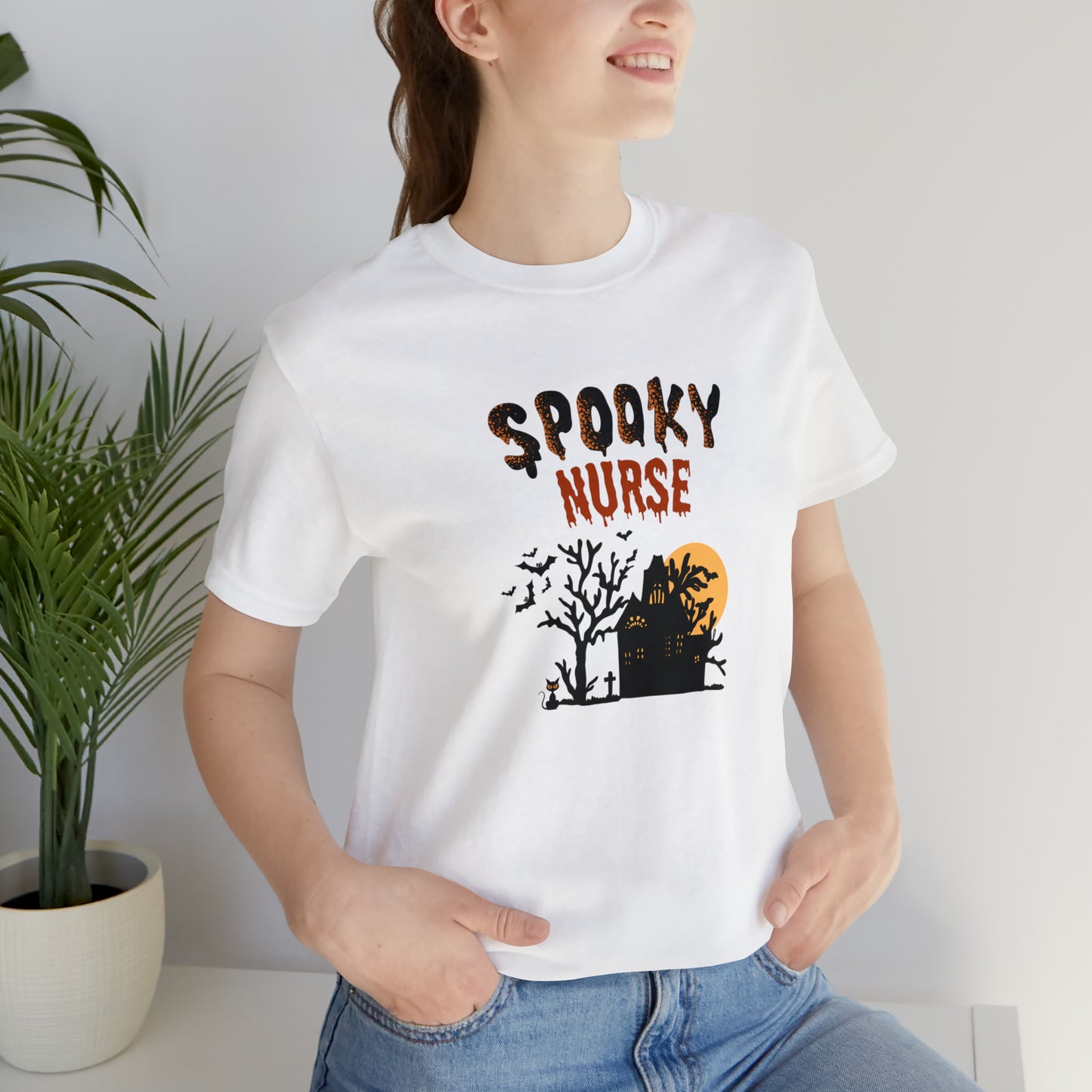 Spooky Nurse Halloween shirt, Nurse trick or treat ghost Halloween tshirt,Halloween Sweatshirt,Spooky Season T Shirt,Christmas gift