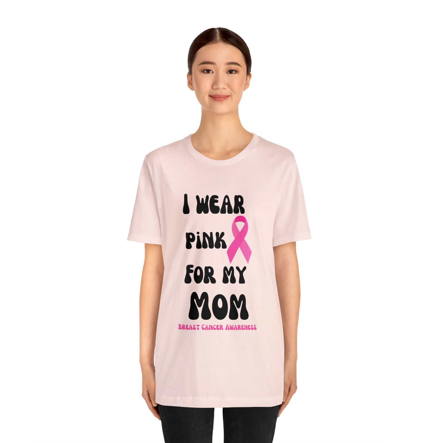 Breast cancer awareness shirt I wear pink tshirt for my mom shirt survivor Shirt October pink awareness Gift Christmas gift