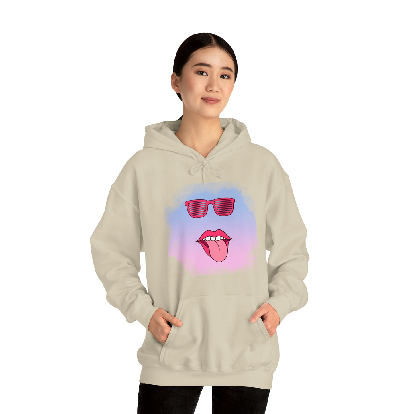 Lip Sunglasses Hoodie, Bubble Gum kiss Hoodie, Fun Summer shirt, Birthday gift for her, Galantine gift for her,best friend gift, vacation
