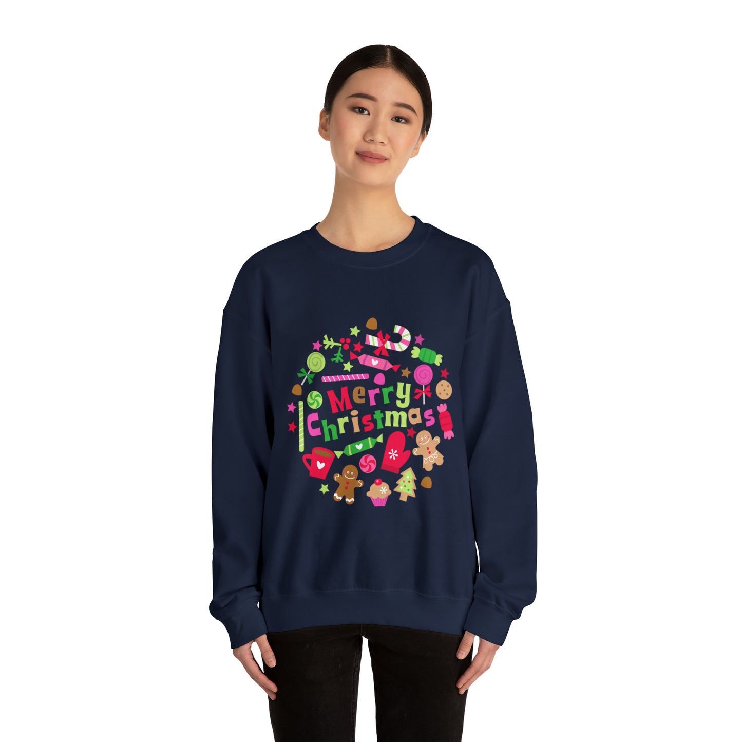 Candy Christmas sweater Merry Bright Christmas sweatshirt Christmas Sweatshirt for her Christmas family Shirt Christmas gift for him