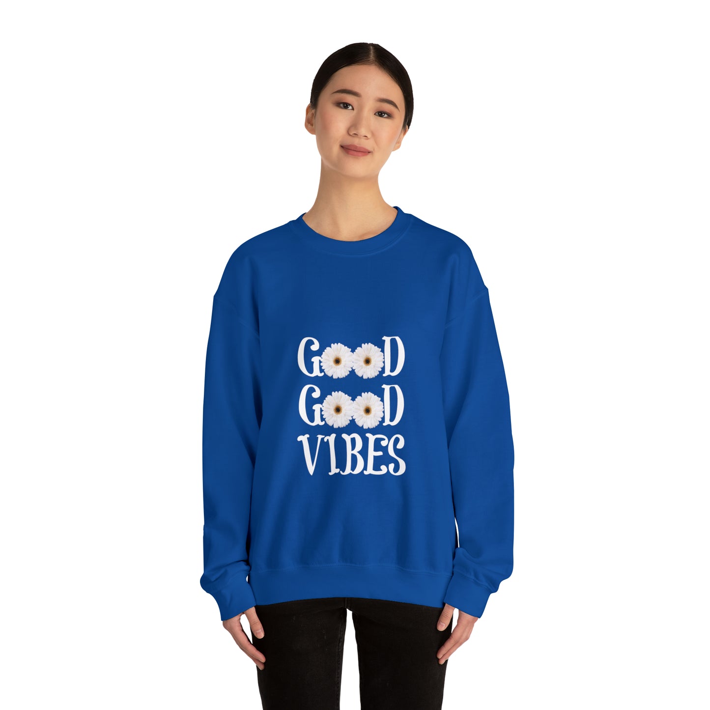 Good Vibes Sweatshirt, Unisex Heavy Blend™ Crewneck Sweatshirt