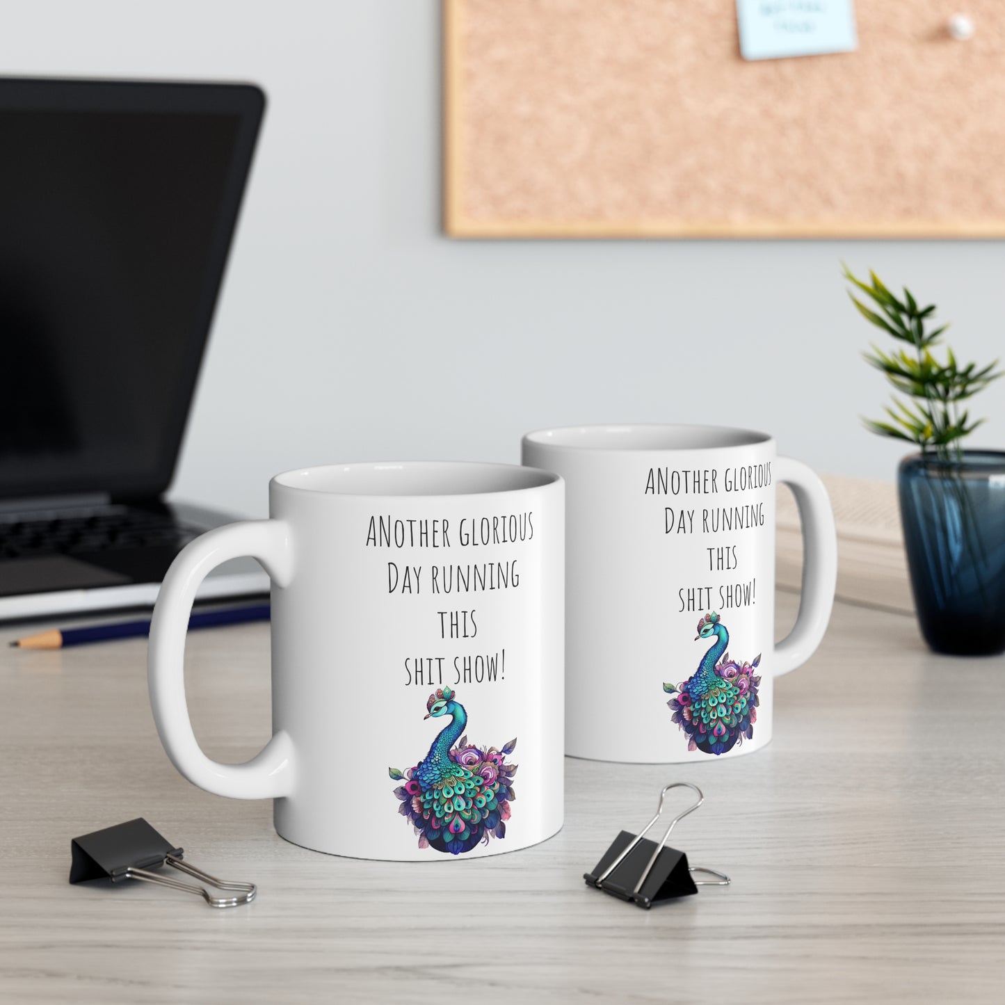 Peacock Mug: Another Glorious Day Running This Shit Show! Perfect for Coffee Lovers, Gift for Friends, Supervisor gift boss Unique Decor, Funny Office Mug,