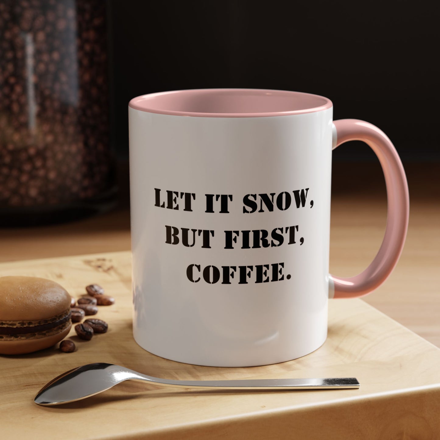 Let it snow mug Winter mug hot cocoa mug but first coffee mug Coworker Gift Boss Gift Christmas Office Gift Office Mug coffee Gift bestie