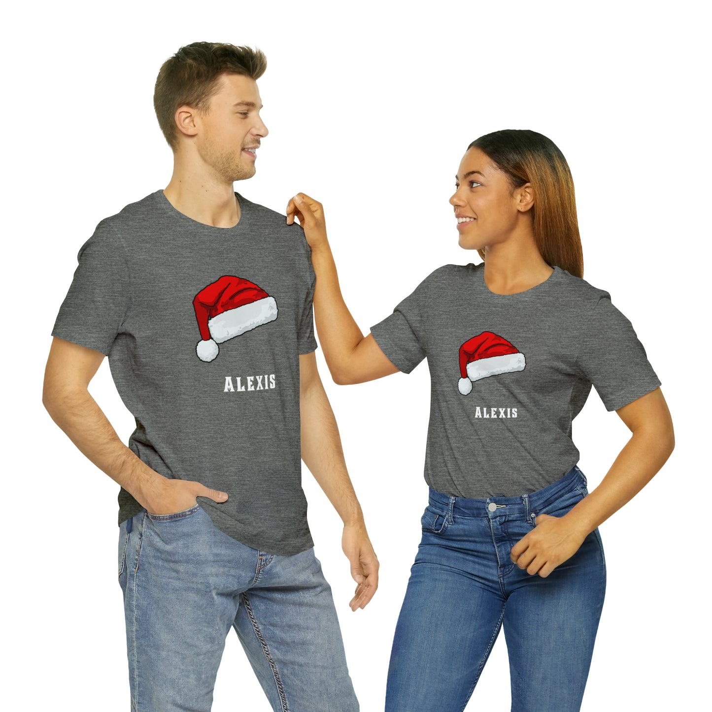 Matching Family Christmas Shirts, Santa claus Hat family tshirts Family Christmas Shirt, Matching Xmas Tees Custom Christmas T shirt photos
