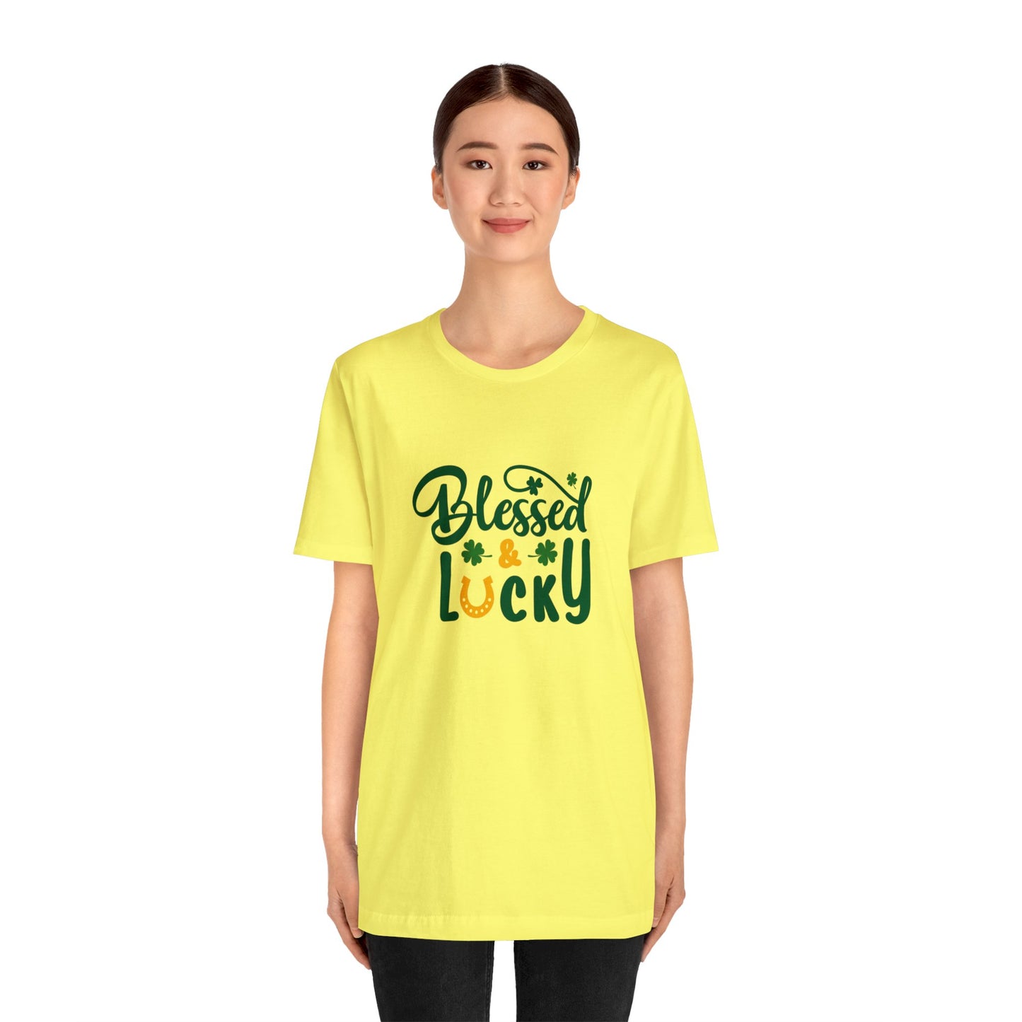 St Patrick's Day shirt blessed and lucky shirt Irish leaf shirt Unisex Tee Retro Shirt T-Shirt best friend vacation shirt beach