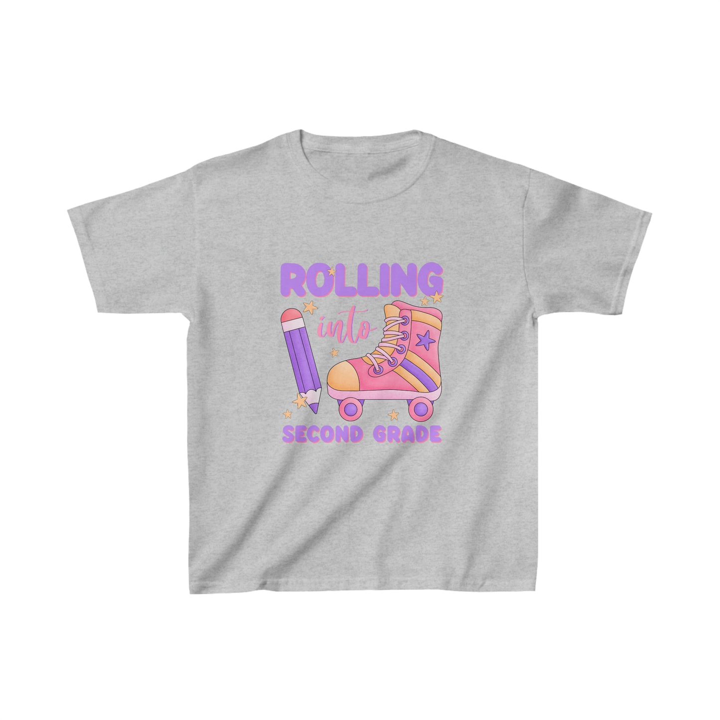 Second grade shirt rolling into 2nd grade Kids Heavy Cotton™ Tee