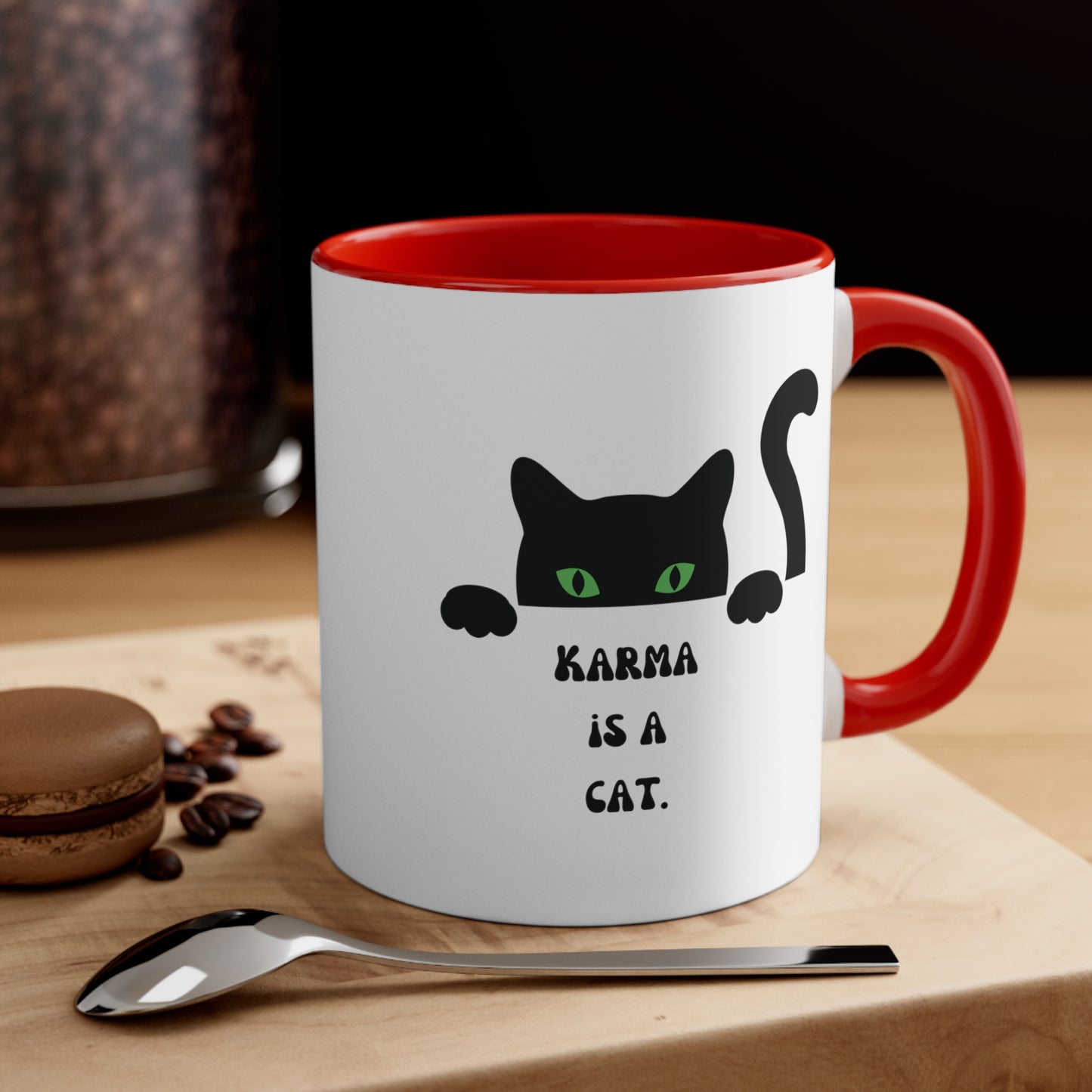 Karma is a cat mug Birthday Month birthday month gift coffee mug gift for best friend gift for her tea gift for her gift for him