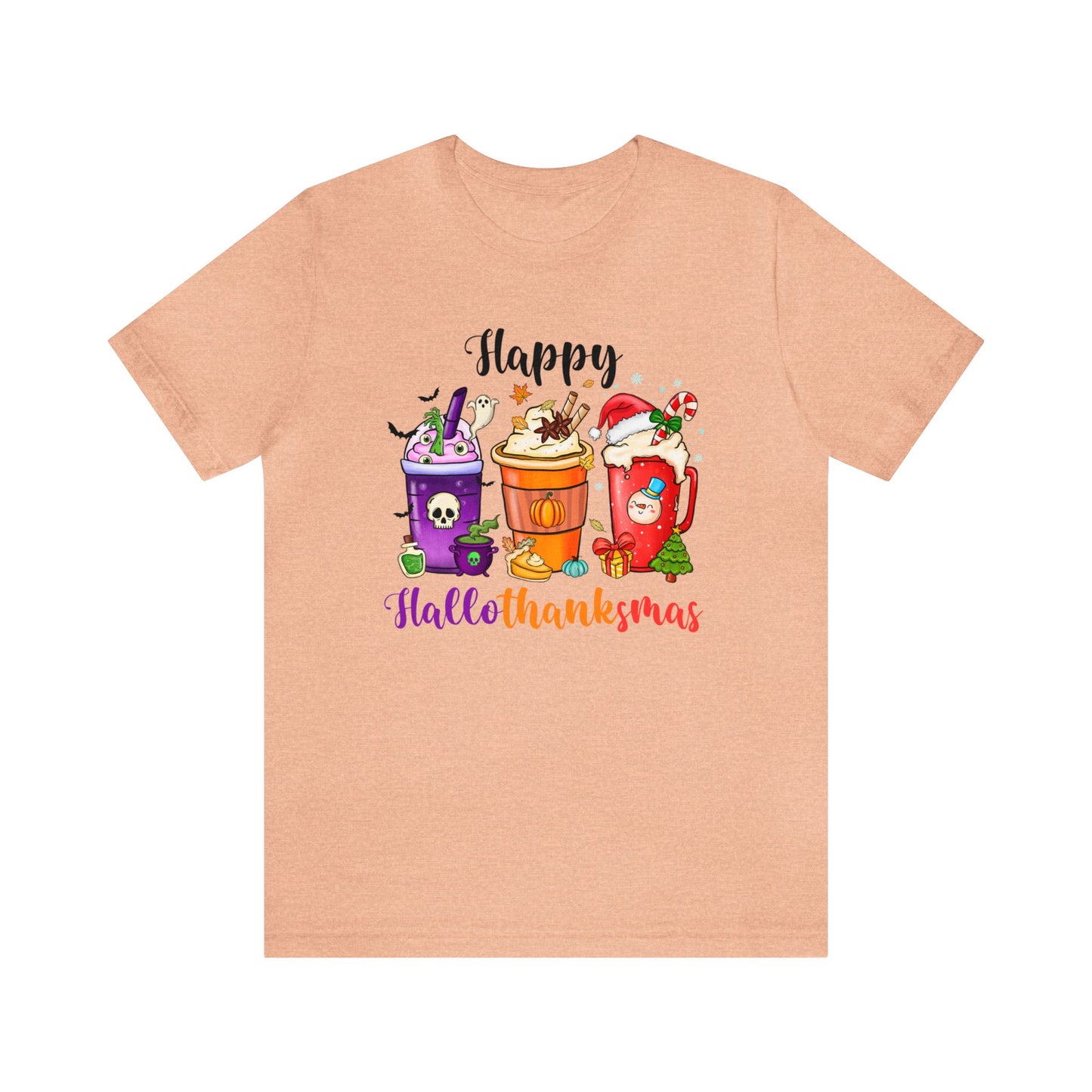 Happy Halloween shirt Fall drinks shirt Halloween shirt gift for her gift for him happy Hallothanksmas Shirt Christmas gift Thanksgiving