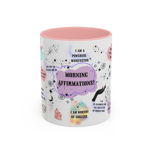 Morning affirmations mug positive motivation gift Christmas mug manifesting gift mug wicked mug bestie gift Coworker Gift coffee mug
