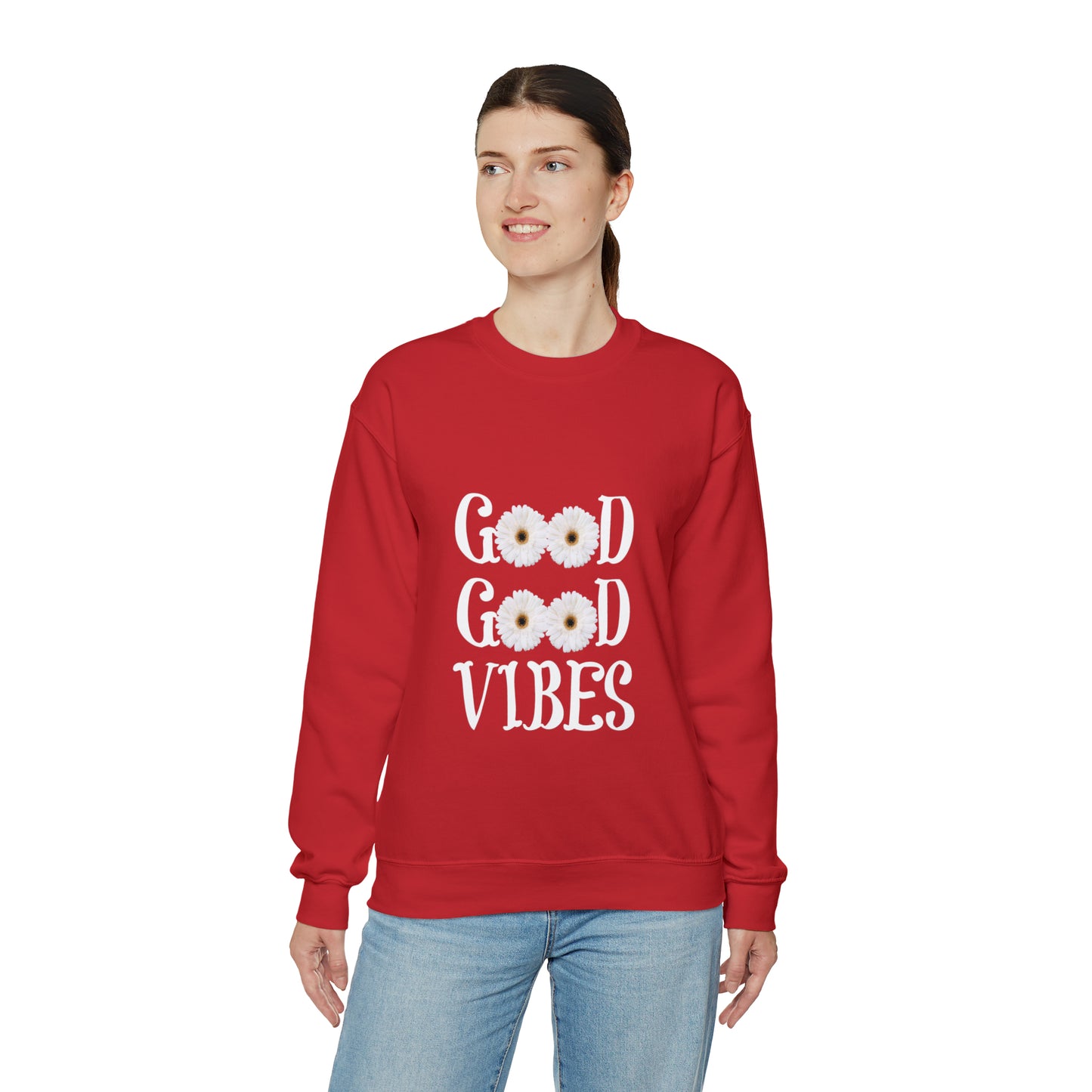 Good Vibes Sweatshirt, Unisex Heavy Blend™ Crewneck Sweatshirt